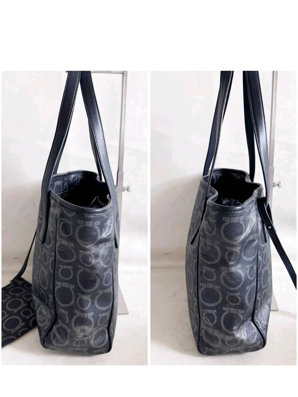 Salvatore Ferragammo Tote Bag with Matching Pouch